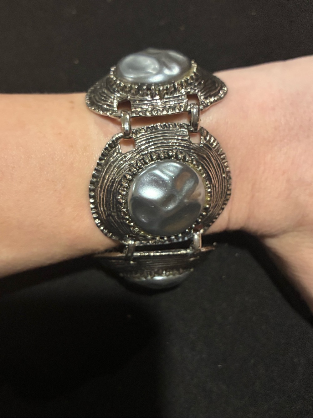 Vintage Mid Century Thermoset Panel Bracelet - Picture 1 of 6